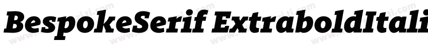 BespokeSerif ExtraboldItalic字体转换